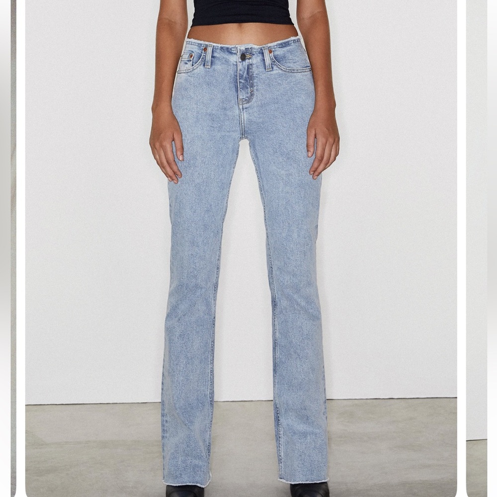 Motel Rocks Low rise light wash jeans